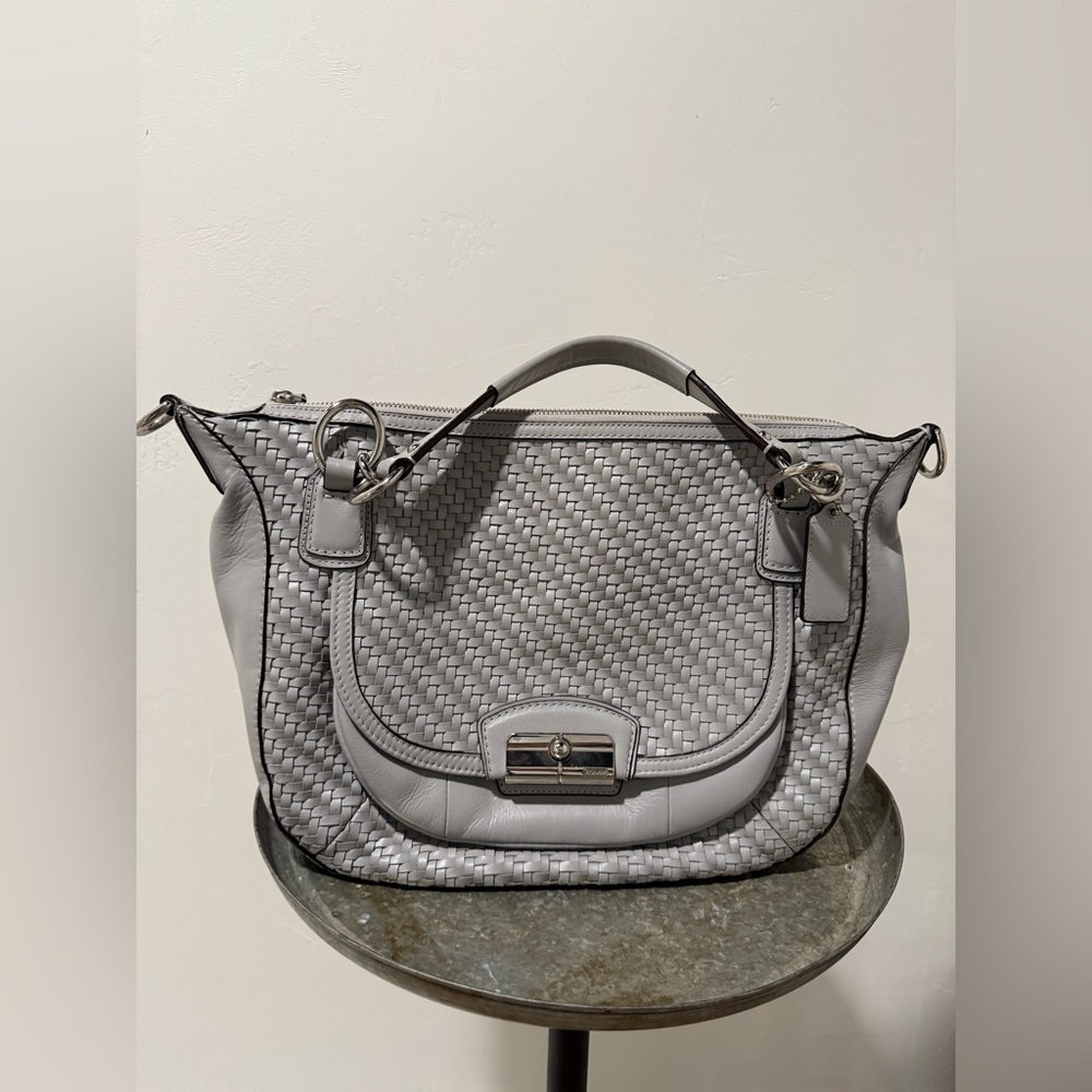 Coach Elegant Pink and Gray Handbag